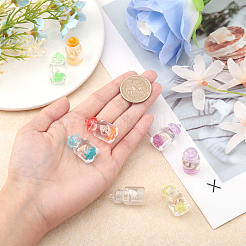 40Pcs 8 Colors Transparent & Luminous Plastic Pendants&nbsp;KY-CA0001-50