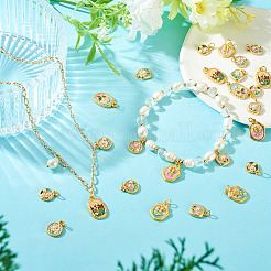 20Pcs 10 Styles Alloy Enamel Pendants&nbsp;FIND-TA0009-35