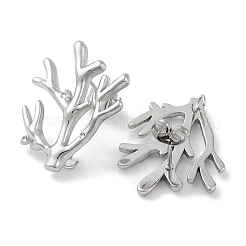 304 Stainless Steel Tree Branch Stud Earrings&nbsp;EJEW-D281-08S