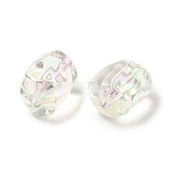 Transparent UV Plating Rainbow Iridescent Acrylic Beads&nbsp;OACR-A021-06