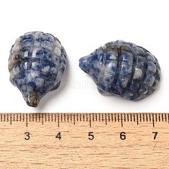 Natural Blue Spot Jasper Carved Hedgehog Statues Ornament&nbsp;DJEW-C019-03B