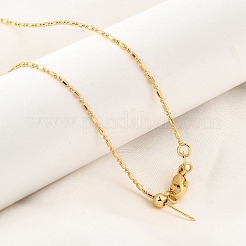 Brass Column Ball Chain Adjustable Slider Necklaces&nbsp;NJEW-E157-04G
