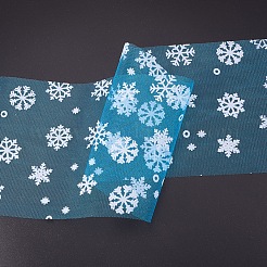 Snowflake Deco Mesh Ribbons&nbsp;OCOR-P010-G13