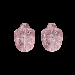 Spray Painted Transparent Glass Beads&nbsp;GLAA-D006-16
