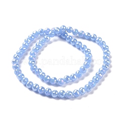 Electroplate Imitation Jade Glass Beads Strands&nbsp;GLAA-E036-12A