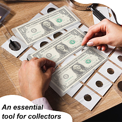 Rectangle Plastic Dollar Bill Holder for Collectors&nbsp;AJEW-WH0248-737B
