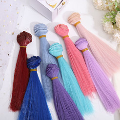 8Pcs 8 Colors PP Doll Wig Hair&nbsp;AJEW-GL0002-34A
