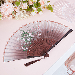 Bamboo Folding Fan&nbsp;AJEW-CY0002-79