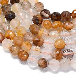 Natural Yellow Hematoid Quartz Beads Strands&nbsp;G-B165-A07-6mm
