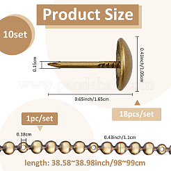 18Pcs Iron Trim Strip&nbsp;IFIN-WH0816-002AB-02