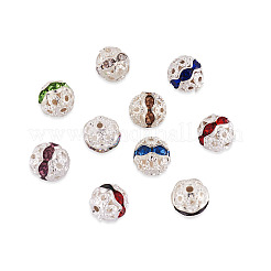 200Pcs 10 Colors Alloy Rhinestone Beads&nbsp;FIND-CW0001-09