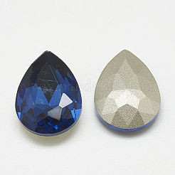 Pointed Back Glass Rhinestone Cabochons&nbsp;RGLA-T081-10x14mm-13