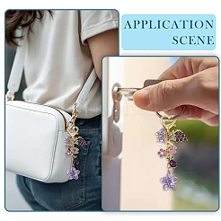 Grape Flower Butterfly Alloy Enamel Pendant Decorations&nbsp;HJEW-YW00149