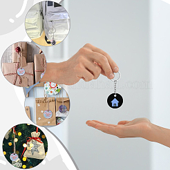 Opaque Acrylic Pendants&nbsp;SACR-WH0006-32B-02