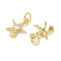 Brass Micro Pave Cubic Zirconia Pendants&nbsp;KK-I355-01G-03