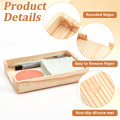 Pine Wood Sticky Note Holder&nbsp;AJEW-WH0475-83