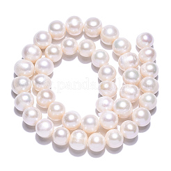 Natural Cultured Freshwater Pearl Beads Strands&nbsp;PEAR-N013-10E