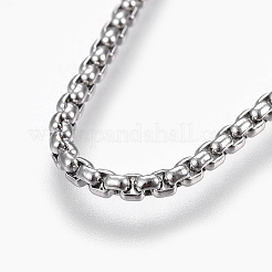 Non-Tarnish 304 Stainless Steel Box chain Necklaces&nbsp;NJEW-F242-13P-A