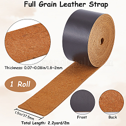 2M Flat AB Grade Cowhide Leather Cord&nbsp;AJEW-WH0479-73B-03
