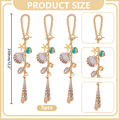 3Pcs Aluminium Hanging Ornaments&nbsp;HJEW-HY00197