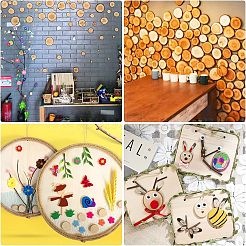 Beech Wooden Round Pieces&nbsp;WOOD-OC0002-38