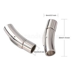 Tarnish Resistant Column 316 Surgical Stainless Steel Bayonet Clasps&nbsp;STAS-A021-6mm