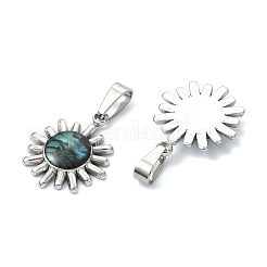 Natural Paua Shell Pendants&nbsp;PALLOY-JF05606-02