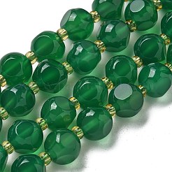 Natural Green Onyx Agate(Dyed & Heated) Beads Strands&nbsp;G-K387-A05-02