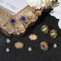 14Pcs 304 Stainless Steel Stud Earring Findings&nbsp;STAS-BBC0002-24