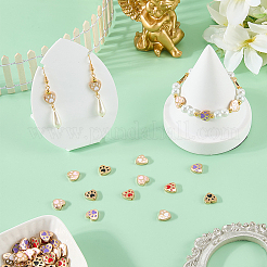 50Pcs 5 Colors Alloy Enamel Beads&nbsp;FIND-SC0022-64
