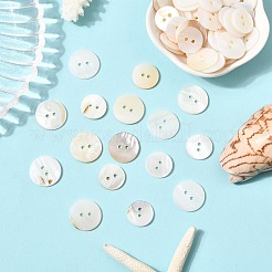 100Pcs 2 Styles Freshwater Shell Buttons&nbsp;BUTT-CJ0001-12