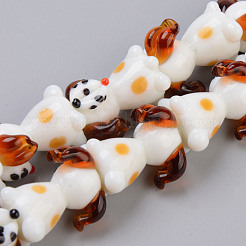 Handmade Bumpy Lampwork Beads Strands&nbsp;LAMP-S194-010