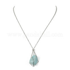 Tarnish Resistant 304 Stainless Steel Braided Macrame Pouch Empty Stone Holder for Pendant Necklace Making&nbsp;X-NJEW-TA00078