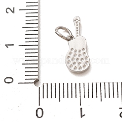 304 Stainless Steel Micro Pave Clear Cubic Zirconia Charms&nbsp;LS-CU-CBAB6EC-21P