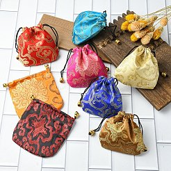 14Pcs 14 Colors Chinese Style Silk Brocade Jewelry Packing Pouches&nbsp;PAAG-YW0001-01