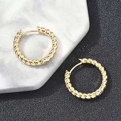 Brass Hoop Earrings&nbsp;EJEW-D320-22G