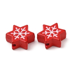 Spray Painted Alloy Beads&nbsp;PALLOY-D022-02