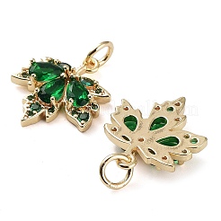 Rack Plating Brass Clear Cubic Zirconia Pendants&nbsp;KK-B078-02G14-02