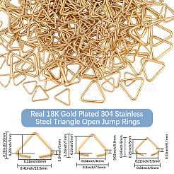 300Pcs 3 Styles Triangle 304 Stainless Steel Rings&nbsp;STAS-BBC0007-51