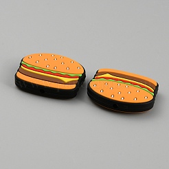 Hamburger Food Grade Eco-Friendly Silicone Focal Beads&nbsp;SIL-SZC0001-08