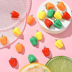 20Pcs 4 Colors Resin Imitation Vegetable Pendants&nbsp;RESI-YW0001-59