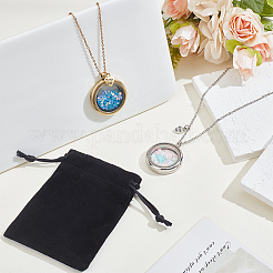 2Pcs 2 Colors 304 Stainless Steel Cable Chain Necklace&nbsp;NJEW-NB00010