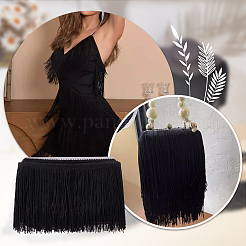 10 Yards Polyester Tassel Lace Ribbons&nbsp;OCOR-WH0045-23B-02