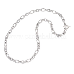 7.5MM 304 Stainless Steel Figaro Chain OT Necklaces&nbsp;NJEW-JN05705