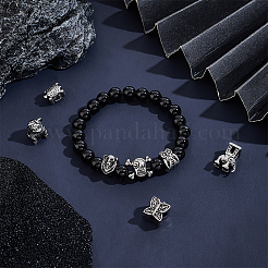8Pcs 8 Style 304 Stainless Steel European Beads&nbsp;STAS-UN0040-31