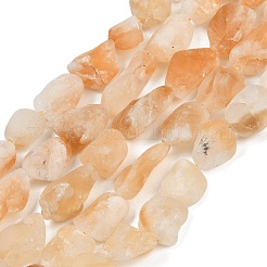 Frosted Raw Rough Heated Natural Citrine Beads Strands&nbsp;G-G282-A01-01