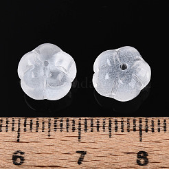 Transparent Glass Flower Beads&nbsp;GLAA-T030-04A