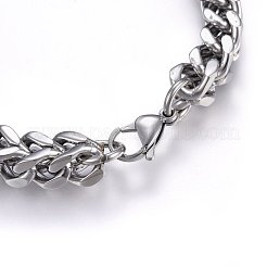 Non-Tarnish 304 Stainless Steel Wheat Chain Necklaces&nbsp;NJEW-H493-06P
