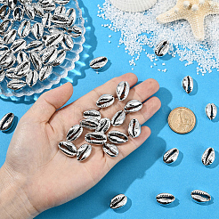 80Pcs Electroplated Natural Cowrie Shell Beads&nbsp;BSHE-LT0001-06P
