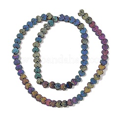 Electroplated Natural Lava Rock Beads Strands&nbsp;G-Q1009-G01-02C